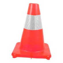 Football Cones With Reflective Strips For Drills, Durable Plastic Traffic Cones For Outdoor Driveway Practice, Orange