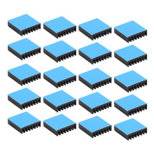 20 Stück Schwarze Aluminium-Mini-Lüfterkühler 20x20x6mm für PC & Elektronik