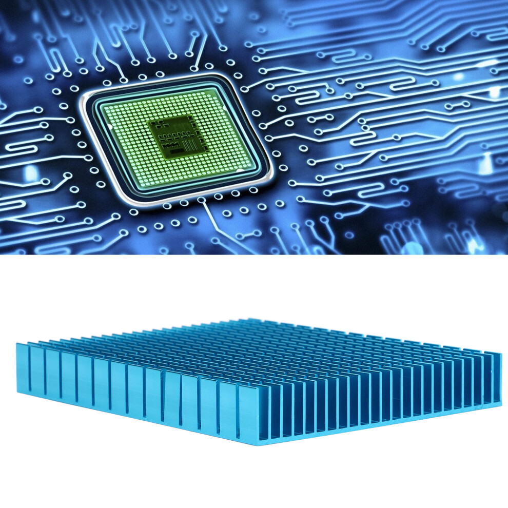 Aluminium Heat Sink Cooler Radiator 150X120x20mm For Cpu & Pcb Black 4241376463259