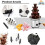 4 Tier Stainless Steel Chocolate Fountain with Separate Heating Function for Parties 4