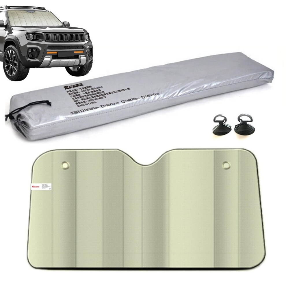 Car Sun Shade Reflective Aluminum Windshield Uv Protection 5Layer Foldable Universal Fit 9187378496466