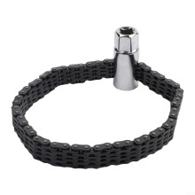 Heavy Duty Adjustable Chain Oil Filter Wrench with Grip and Rust Protection for Cars