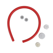Tube enema en silicone souple 150cm rouge, douche réutilisable contre la constipation