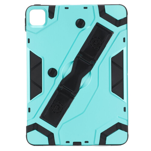 Capa protetora multifuncional para iPad Air de 11 polegadas com suporte, resistente, com janela para etiqueta de identificação e suporte preciso