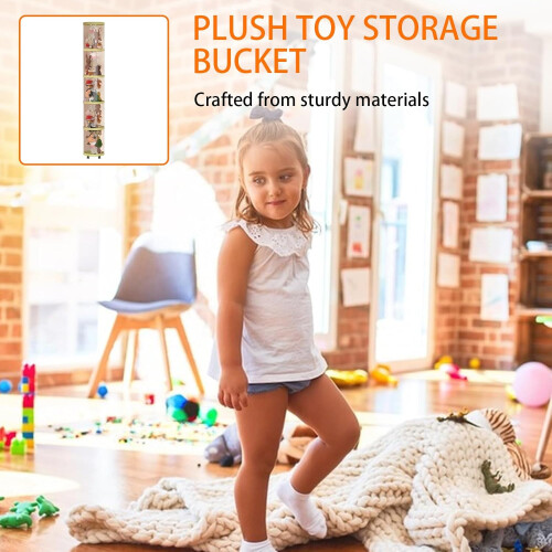 Stuffed Animal Storage with Wheels, Clear Vertical Toy Organizer, 5Layer Durable Green Design 1
