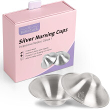 Nursing Cups 925 Silver Nipple Shields For Breastfeeding, Soothes And Protects Nipples, Regular Size