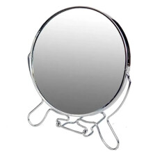 Miroir de maquillage rotatif avec loupe, rotation à 360, double miroir latéral offrant une réflexion claire et sans distorsion, format portable