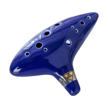 Ceramic Wind Instrument, Easy-to-learn Handcrafted Ocarina with Music Score and Lanyard, Enchanting Sound Professional Tuned 12 Hole Alto C for Zelda