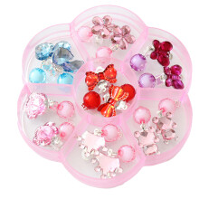 Paar Clip-Ohrringe für Mädchen, Mädchen-Schmuck-Verkleidungs-Ohrring-Set, süße Glitzer-Schmetterlingskrone, Blumen-Herz-Clips,