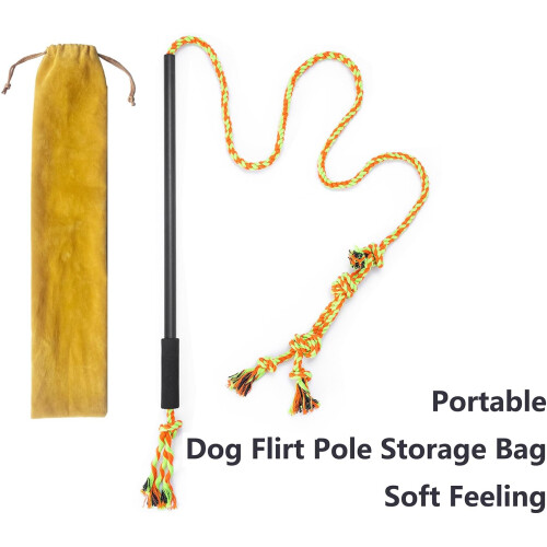Dog Training Toy with Durable Cotton Rope Flirt Pole for Interactive Exercise and Agility 1