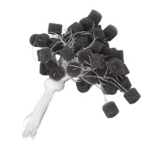 50 Stück weiche Schaumstoff-Hörgeräte-Earbarrieren mit Kabel, Schwarz & Grau