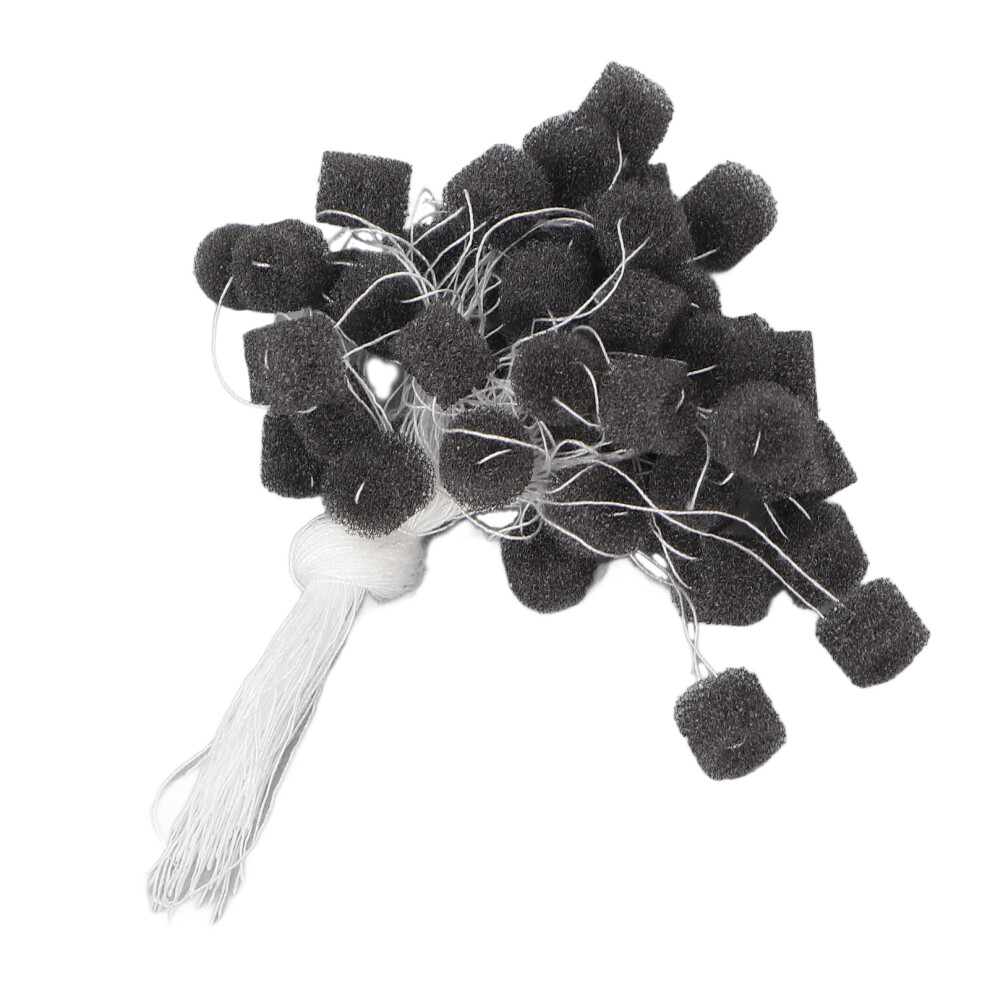 Black/Gray 50Pcs Soft Sponge Hearing Aid Ear Barriers With Cord, &