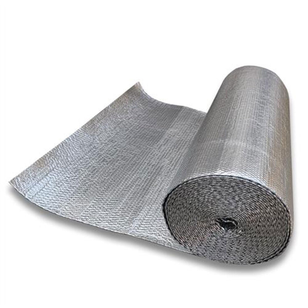 Radiator Reflector Panels Selfadhesive Aluminium Foil Double Bubble Insulation Roll 1X4m Energy Saving 9347817648928