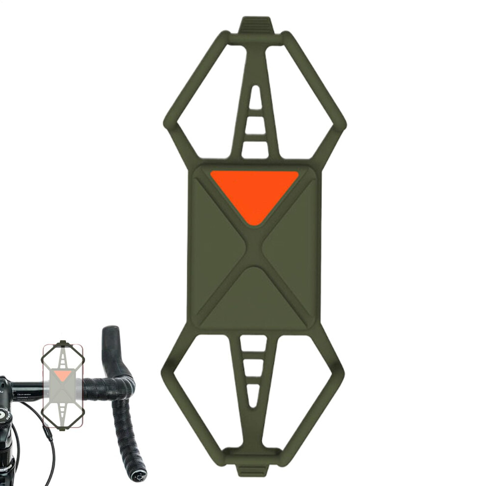 Bike Phone Holder 360 Degree Rotation Silicone Strap Antislip Adjustable Quickrelease Stand Fits Most Phones, Ink Green 9382693421906