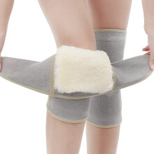 Cashmere Knee Warmers Thermal Knee Brace Windproof Ergonomic Fit for Winter Sports Grey M