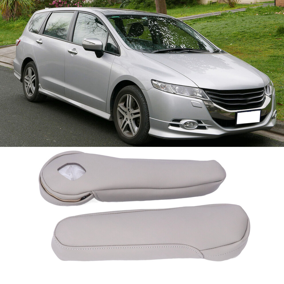 Car Interior Leather Armrest Cover For Odyssey 2004Â2014 Replacement Grey 9451376472907