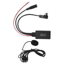 Bluetooth Aux-Kabel für Alpine & JVC, schwarz, ABS, 1,5 m