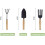 Garden Hand Tools Set Solid Stainless Steel Trowel Mini Hand Fork Ergonomic Wood Handle Shovel 4