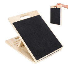 Slant Board Portable, Adjustable Wood Incline Board, 40 x 30 x 4 cm, NonSlip Calf Extender for Home Gym