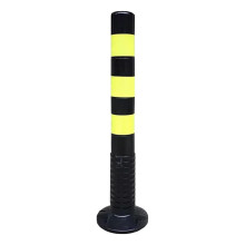 Traffic Cones Plastic Posts With Reflective Collars, Portable Spring Bases, Barrier Cones For Parking, BlackYellow