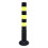 Traffic Cones Plastic Posts With Reflective Collars, Portable Spring Bases, Barrier Cones For Parking, BlackYellow 1