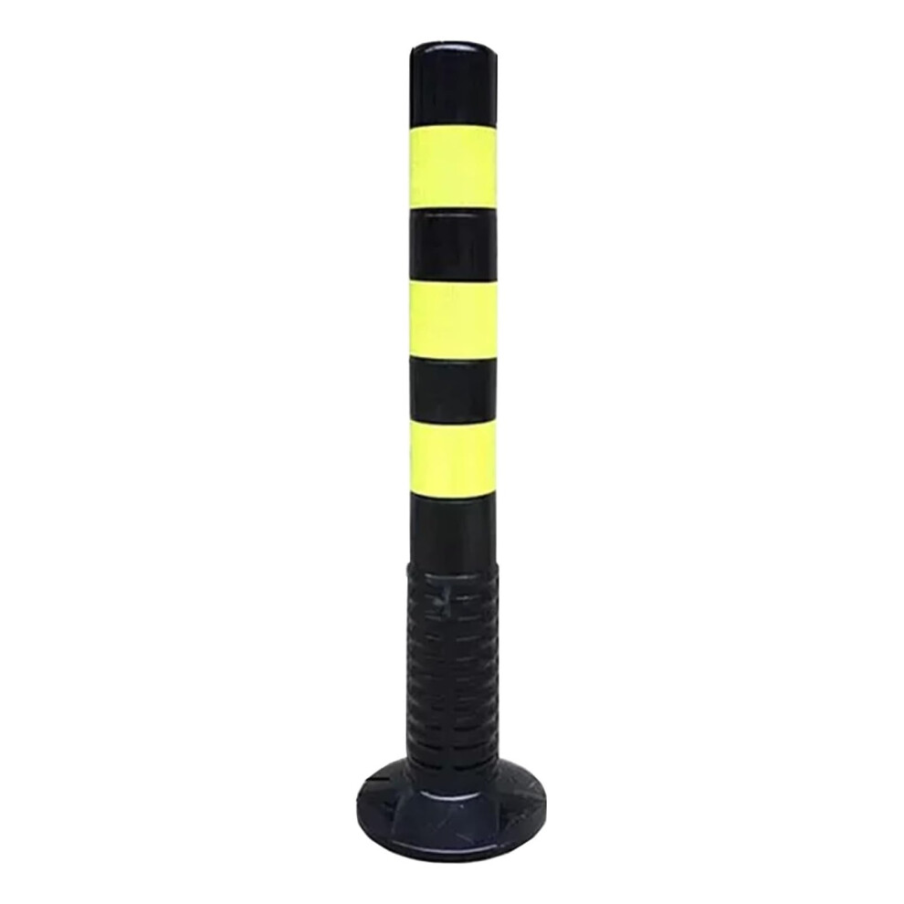 Traffic Cones Plastic Posts With Reflective Collars, Portable Spring Bases, Barrier Cones For Parking, Blackyellow 9347817650174