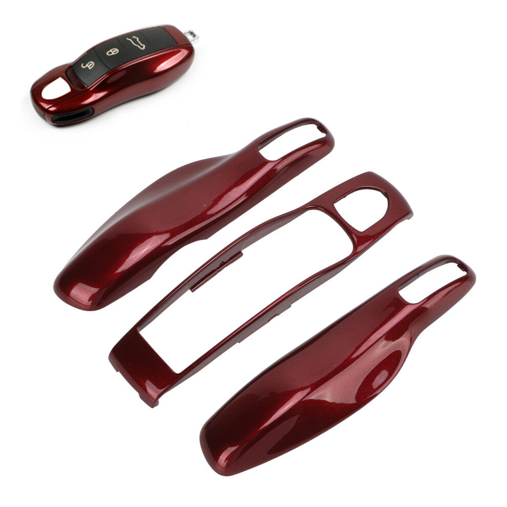 Car Key Fob Cover Shell For Porsche Panamera Cayenne 911 Boxster 718 Red 4031376476294