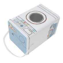 Laundry Powder Metal Canister Large Capacity Blue Durable Steel Storage Box