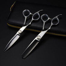 6 Inch Left Hand Hair Cutting Shears Kit Stainless Steel Professional Barber Scissors Set for Salon and Home Use