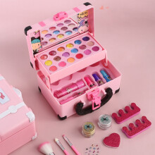 Mädchen-Schönheits-Playset mit Make-up-Werkzeugen, Kosmetiktasche, Spielzeug zum Vortäuschen für Kinder