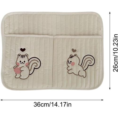 Diaper Organizer Bedside Storage, Diaper Stacker With Side Pocket, Cot Caddy For Diapers, Bibs, Bottles, Pacifiers 2