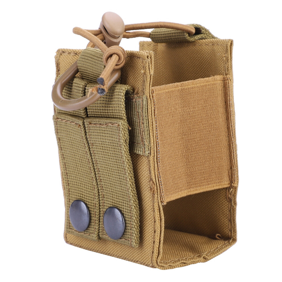Tactical Molle Radio Pouch Holder, Durable Nylon Material Quick Release Holster For Walkie Talkies Secure Fastening With Detachable Hook & Loop Suitab 9463374117834