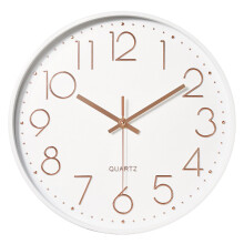 12 Inch Glass Lens Clock, Home Office Decorative Timepiece With Battery Operated Rose Gold Clock For Silent Quartz Wall Clock, Non-Ticking Decorative