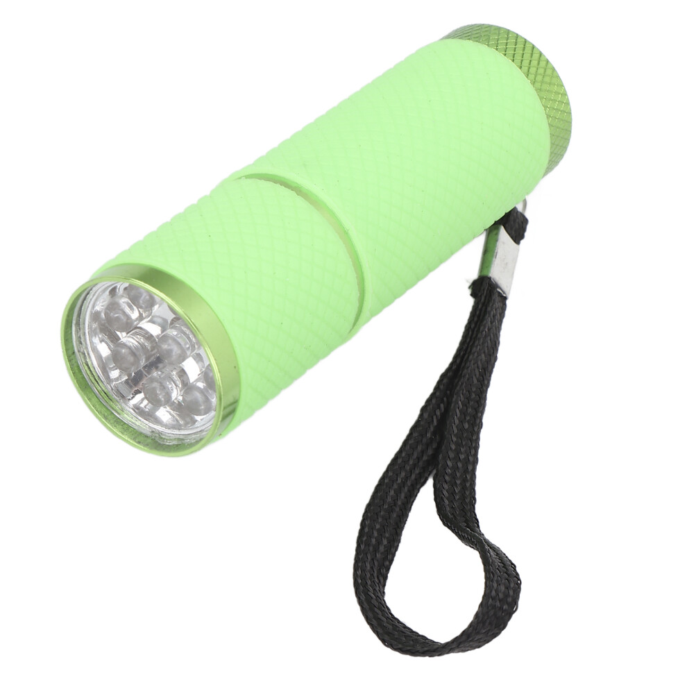 Portable Green LED Nail Dryer with 9 Chips, Aluminum & Silicone