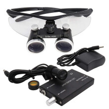 Dental Loupes Binocular 3.5x, 420mm Working Distance, Optical Glass Loupe, LED Headlight Boosts Precision