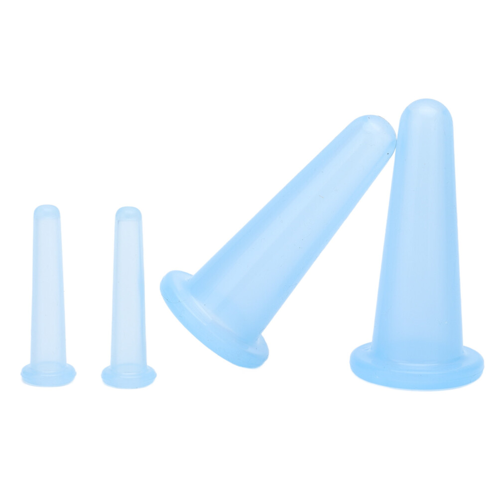 4pcs Cupping Therapy Cups Blue - Lightweight Compact Facial & Body Massager