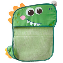 Bath Toy Organizer Dinosaur Design Mesh Holder with Suction Cups, Quick Dry Storage for Kids