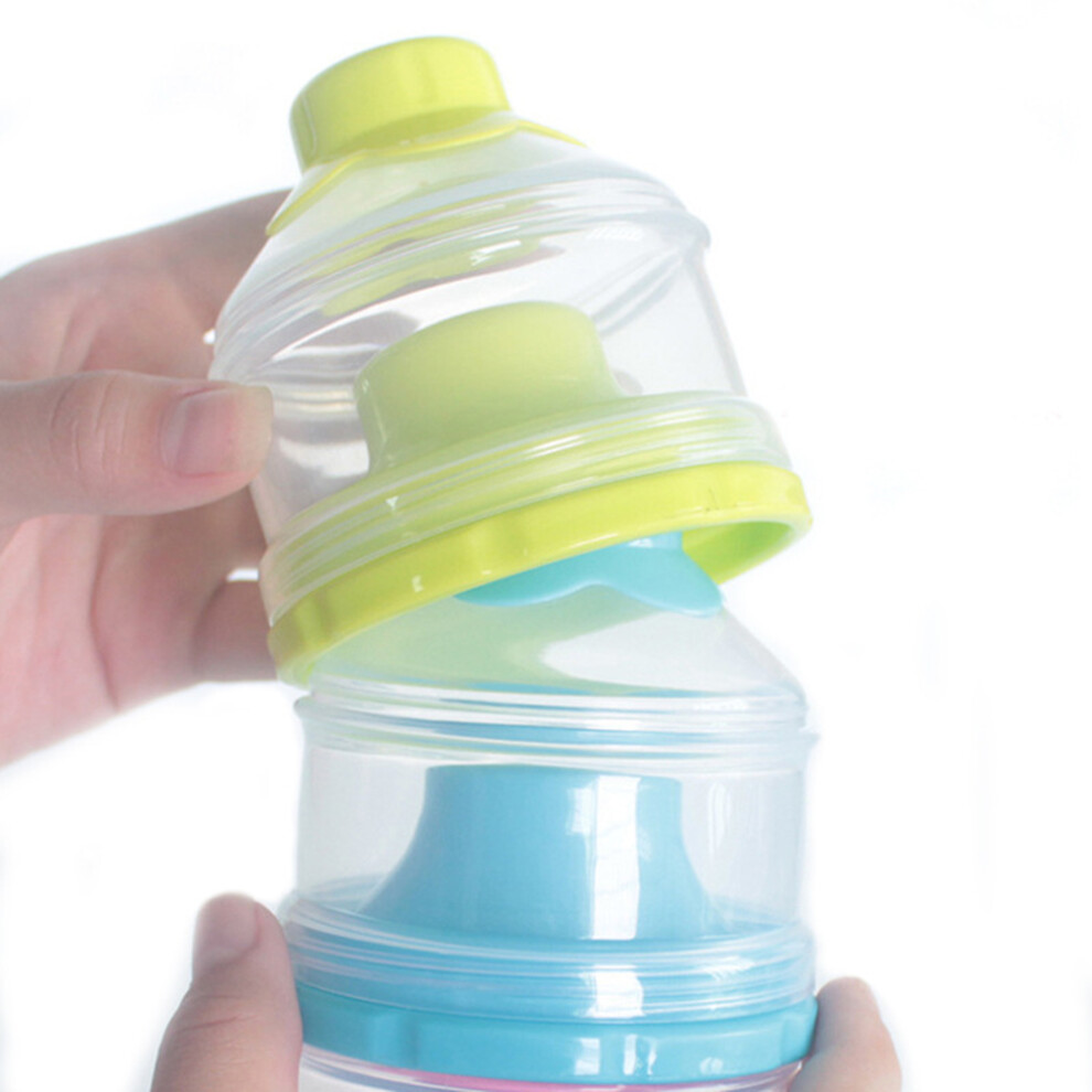 Baby Formula Dispenser 3 Compartments Stackable Portable 18cm