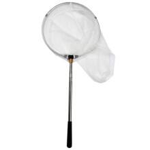 Aluminum Alloy Fast Folding Hand  Rubber Net Outdoor Sports Fly Fishing Net Black