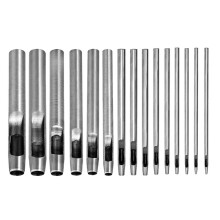 15Pc Hollow Punch Leather Hole Punch Cutter 0.5Mm-10Mm Round Punch Tool Set Leather Working Kit for Leather,Watch