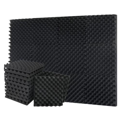 12 Pack Self-Adhesive Sound Proof Foam Panels, Hig