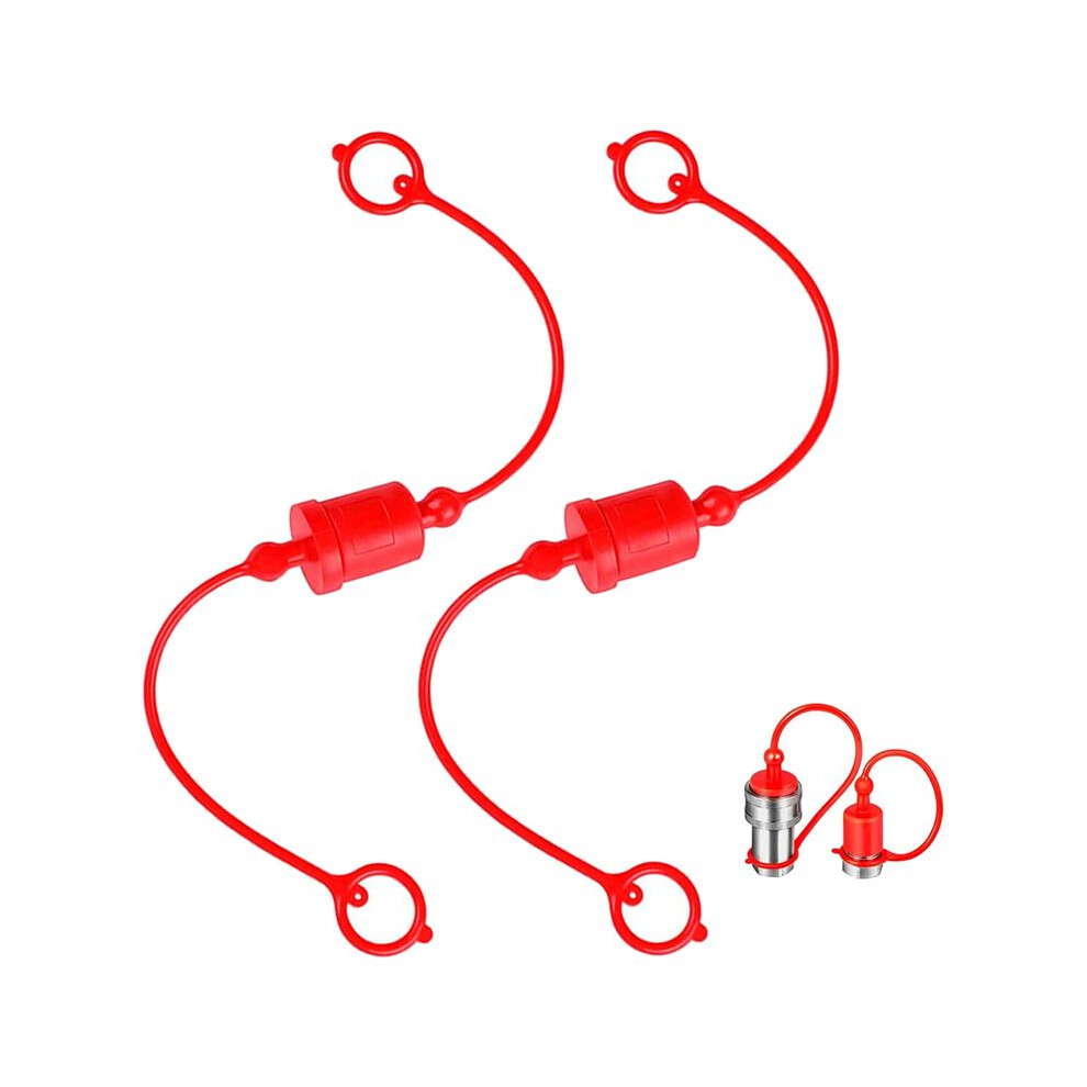 Iso-A 1/4 Hydraulic Quick Coupler Male Dust Cap And Female Plug Cover, Fits Hydraulic Quick Disconnects Coupler 6032906987530