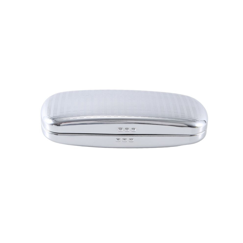 Black Glasses Case, Aluminum Hard Shell Eyeglasses Case Striped Spectacles Box Lining