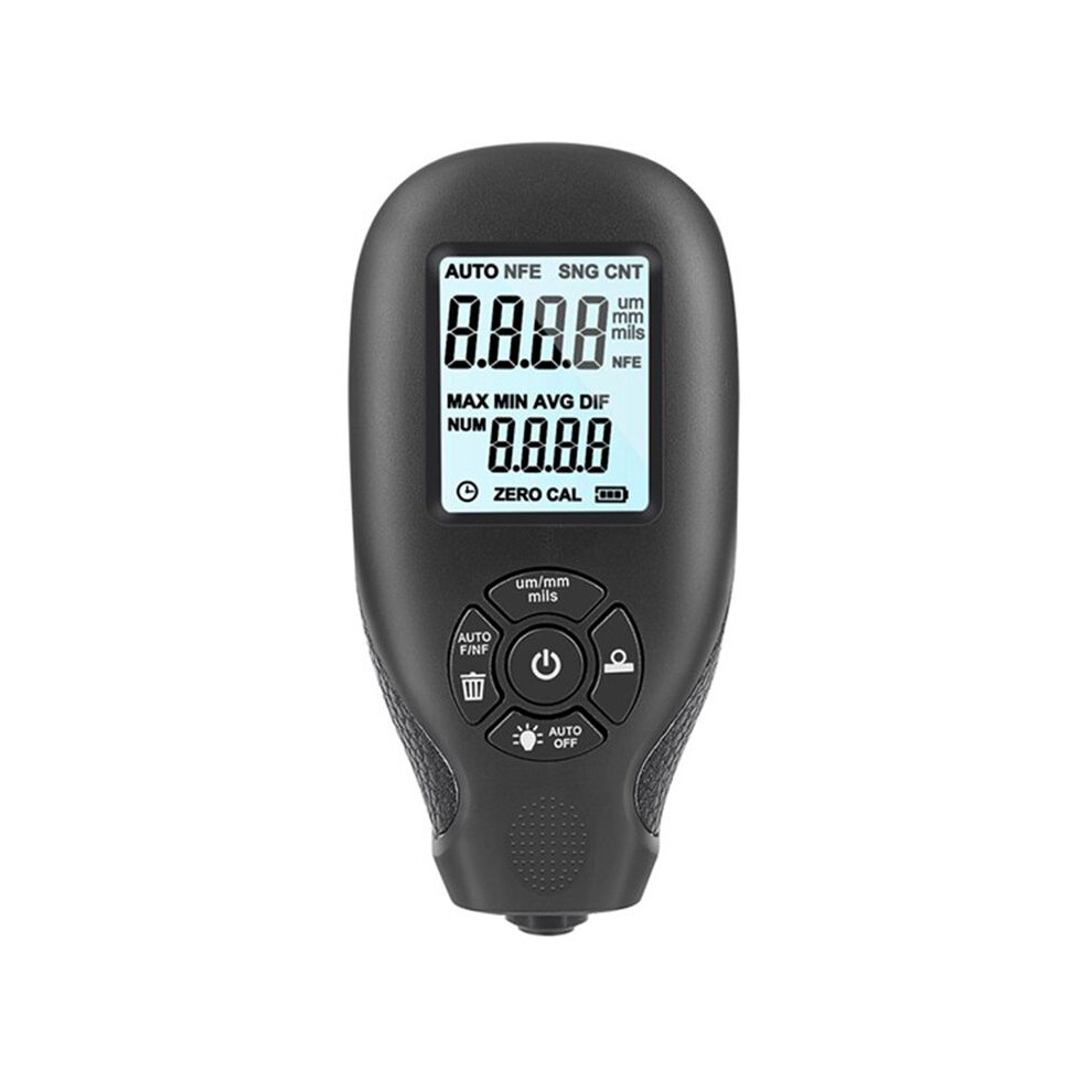 Coation Thickness Gauge 0.05-2Mm Paint Film Thickness Tester Car Coating Measuring Tools Automotive Paint Meter Black 6033394048611
