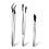 3 Pcs Tip Tweezers with Rubber, Non-Marring Silico 1