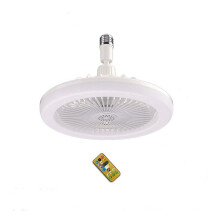 Ceiling Fan with Remote Control and Light 30W LED Lamp Fan  Silent Ceiling Fan E27 Converter Base White