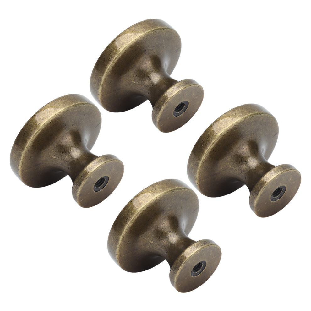 Antique Circular Drawer Handles Lion Head Zinc Alloy 4Set Modern Bronze 39.9Mm 7901376479984