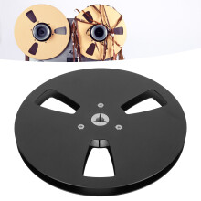 7 Zoll Aluminiumlegierungs-Spulenrad mit 3 Löchern für 1/4 Zoll Band, Schwarz