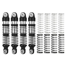 4 Stuks Metalen Olie Schokdemper Demper voor TRX4M -4M 1/18 RC Crawler Auto Upgrade Onderdelen Accessoires, Zwart