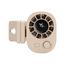 Portable Clip Fan USB Rechargeable with Quick Charging Stepless Speed Long Battery Life Apricot